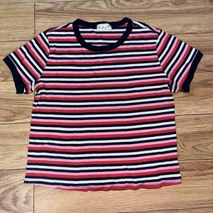 DAZE pink striped t-shirt